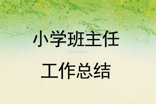 小学班主任工作总结，以爱为舟，扬帆远航