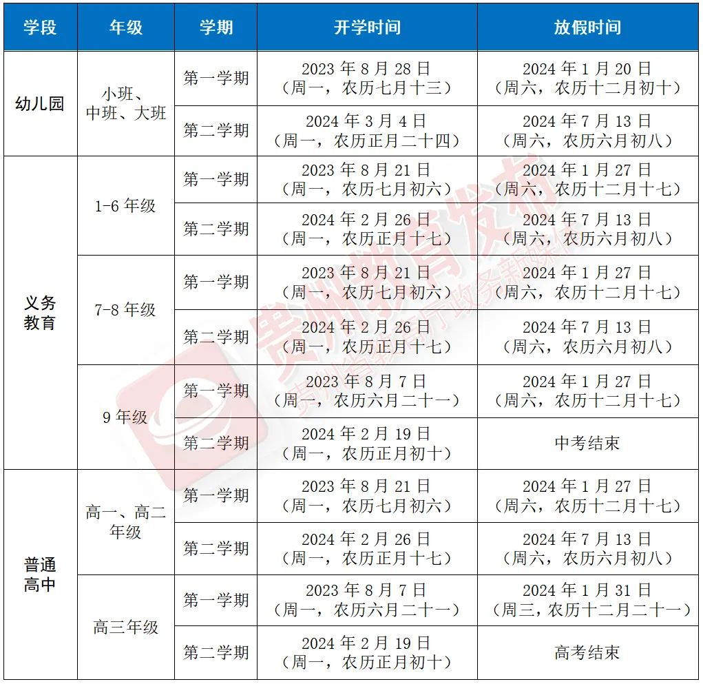2023年寒假中小学放假时间表，规划与展望