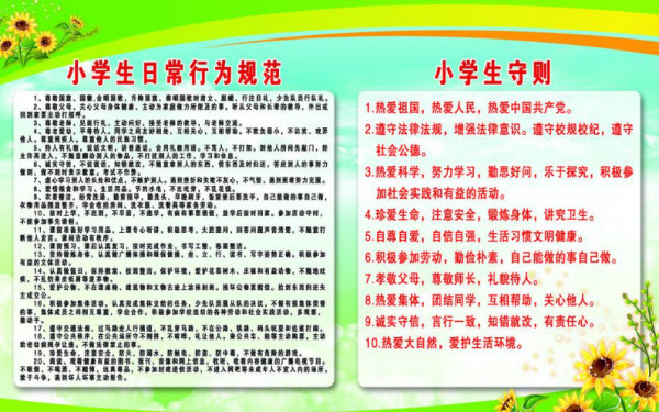 小学日常行为规范三字歌，塑造良好习惯的基石