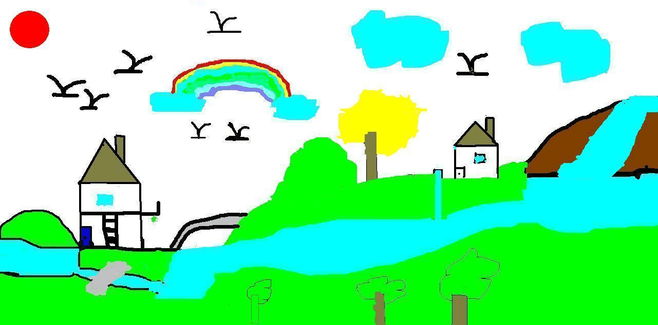 探索色彩的奇妙之旅，小学生电脑绘画作品赏析