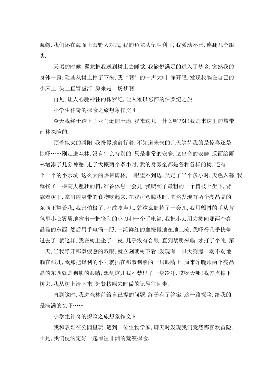 小学三年级作文，我的奇妙探险之旅