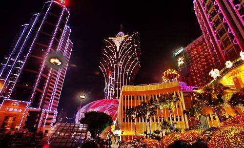 澳门六大赌场夜景，璀璨灯火下的梦幻之旅澳门赌场夜景图片